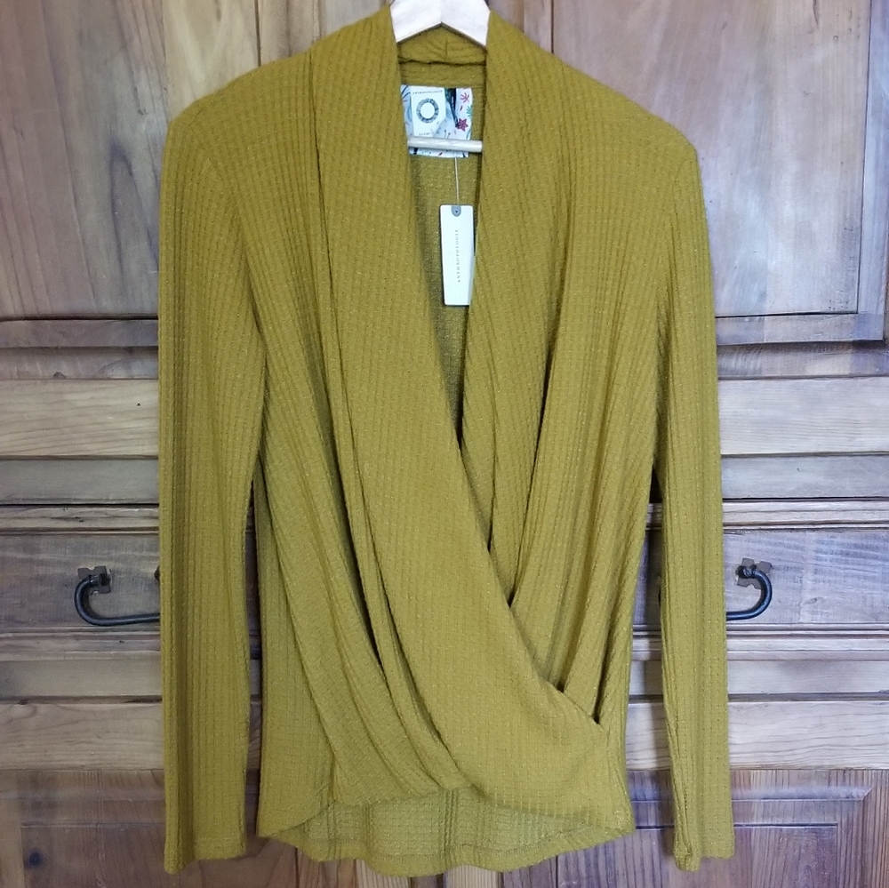 Anthropologie marigold color long sleeve top